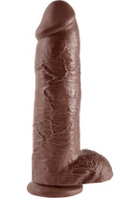 Load image into Gallery viewer, King Cock Realistic Dildo With Balls Brown 12 Inch