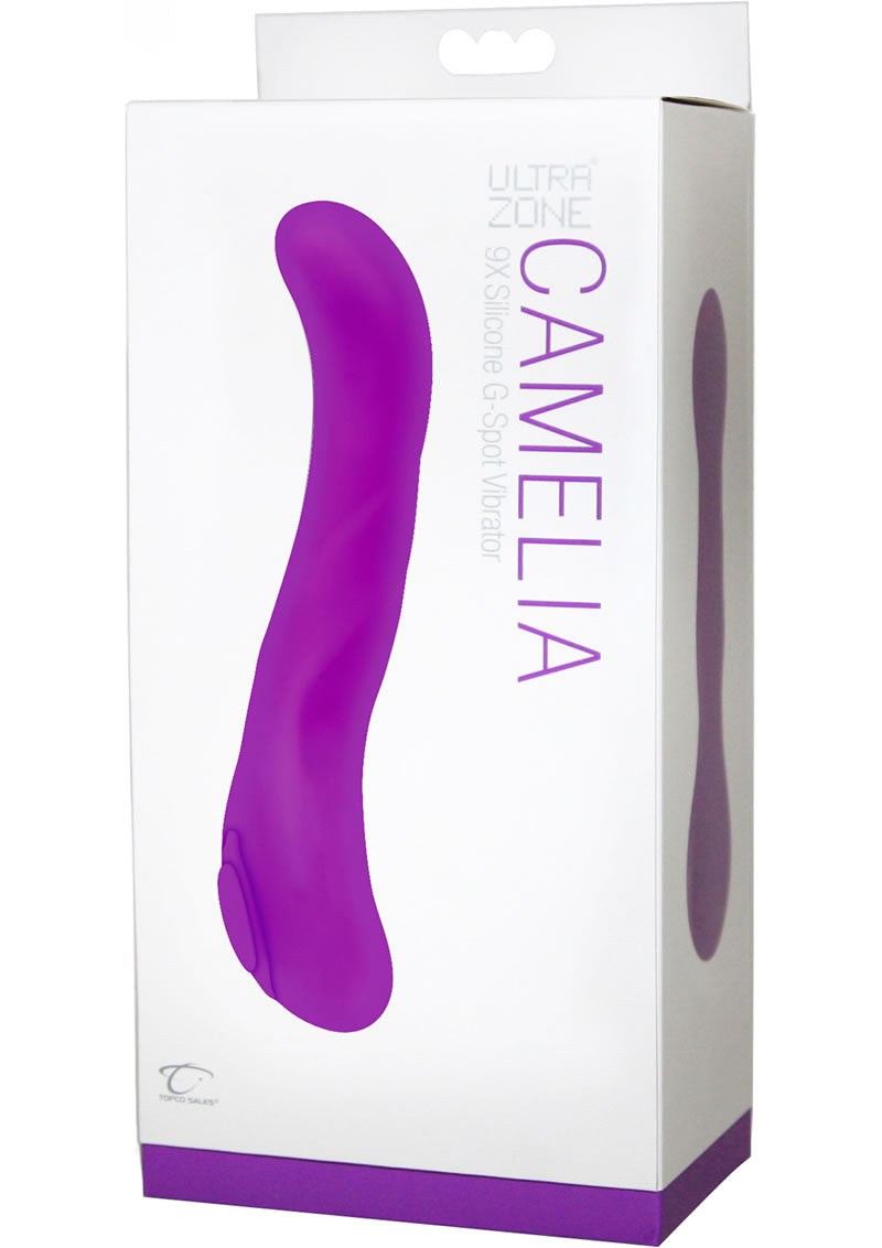 Ultra Zone Camelia 9X Silicone G-Spot Vibrator Rechargeable Waterproof Purple