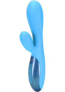 Ultra Zone Excite 6X Silicone Rabbit Vibrator Rechargeable Waterproof Blue
