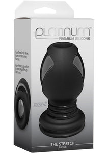 Platinum Premium Silicone the Stretch Anal Expander Plug Large Black 4.6 Inch