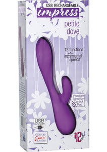 Impress USB Rechargeable Petite Dove Vibe Waterproof Purple 6.9 Inch