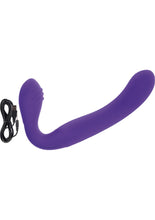 Load image into Gallery viewer, Love Rider Rechargeable Silicone Strapless Strap On Waterproof Purple 7.75 Inch