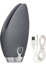 Load image into Gallery viewer, Embrace Foreplay Silicone Rechargeable Massager Waterproof Grey 3.5 Inch