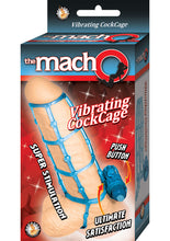 Load image into Gallery viewer, Macho Vibrating Cockcage Sleeve Waterproof Blue 5.5 Inch