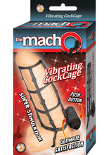 Load image into Gallery viewer, Macho Vibrating Cockcage Sleeve Waterproof Black 5.5 Inch