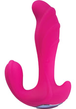 Load image into Gallery viewer, Amore Three Way Lover Silicone Rechargeable Vibe Waterproof Pink 5.9 Inch
