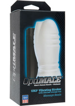 Load image into Gallery viewer, OptiMale UR3 Vibrating Stroker Massage Beads Textured Masturbator Frost