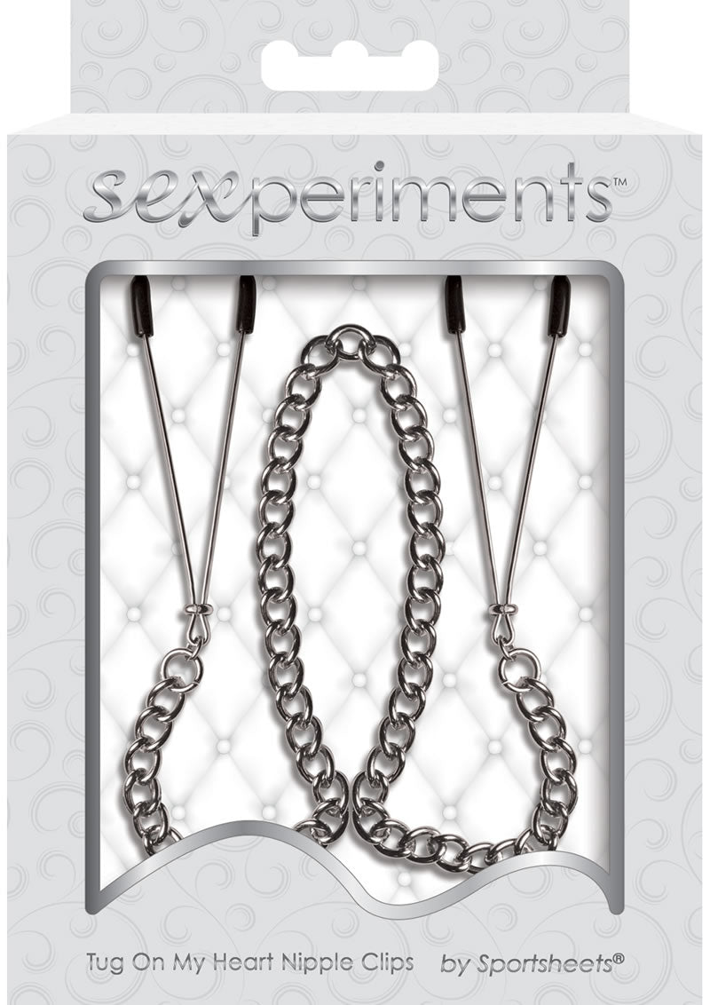 Sex And Mischief Tug On My Heart Adjustable Nipple Clips With Chain