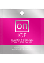 Load image into Gallery viewer, On Ice Buzzing and Cooling Female Arousal Oil .01 Ounce 40 Ampoule Per Tower