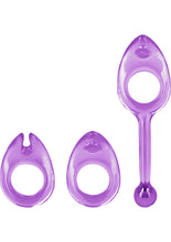 Load image into Gallery viewer, Shanes World Class Rings Erection Set Purple 3 Each Per Set