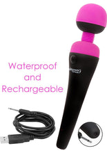 Load image into Gallery viewer, Palm Power Recharge Massager Silicone Body Wand Fuschia