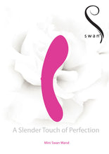 Load image into Gallery viewer, Mini Swan Wand Silicone Vibe Waterproof Pink