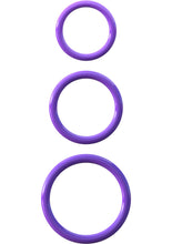 Load image into Gallery viewer, Fantasy C Ringz Silicone 3 Ring Stamina Cockring Set Purple