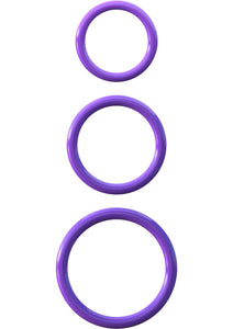 Fantasy C Ringz Silicone 3 Ring Stamina Cockring Set Purple
