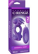 Load image into Gallery viewer, Fantasy C Ringz Wonderful Wabbit Silicone Cockring Waterproof Purple