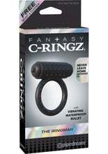 Load image into Gallery viewer, Fantasy C Ringz The Wingman Vibrating Cockring Waterproof Black