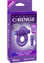 Load image into Gallery viewer, Fantasy C-ringz Remote Control Rabbit Cock Ring Silicone Purple