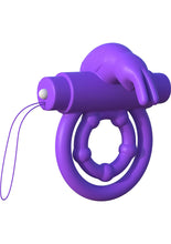 Load image into Gallery viewer, Fantasy C-ringz Remote Control Rabbit Cock Ring Silicone Purple