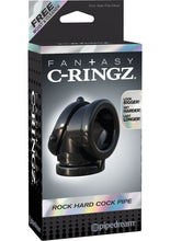 Load image into Gallery viewer, Fantasy C-Ringz Rock Hard Cock Pipe Cock Ring Black