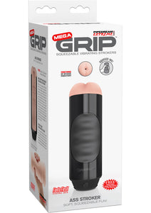 Pipedream Extreme Mega Grip Squeezable Vibrating Ass Stroker Black