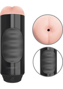 Pipedream Extreme Mega Grip Squeezable Vibrating Ass Stroker Black