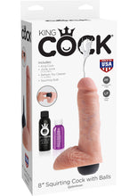 Load image into Gallery viewer, King Cock Squirting Dildo With Balls Dildo Waterproof Flesh 8 Inches