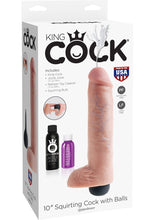 Load image into Gallery viewer, King Cock Squirting Dildo With Balls Dildo Waterproof Flesh 10 Inches