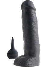 Load image into Gallery viewer, King Cock Squirting Dildo With Balls Dildo Waterproof Black 11 Inches
