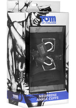 Load image into Gallery viewer, Tom Of Finland Neoprene Ankle Cuffs With Lock Black