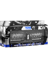 Load image into Gallery viewer, Tom Of Finland Head To Head Vibrating Sleeve Stroker Clear 10.5 Inch