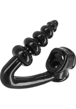 Load image into Gallery viewer, Master Series The Tower Erection Enhancer Cockring With Anal Stimulator Black 4.38