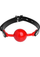Load image into Gallery viewer, Master Series The Hush Gag Silicone Adjustable Comfort Ball Gag Red