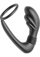 Load image into Gallery viewer, Master Series Cobra Silicone Cockring Anal Plug Black