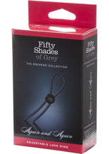 Load image into Gallery viewer, Fifty Shades Of Grey Adjustable Silicone Cockring Ring Black