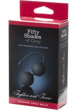 Load image into Gallery viewer, Fifty Shades Of Grey Tighten And Tense Silicone Jiggle Balls Black