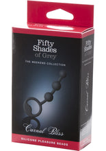 Load image into Gallery viewer, Fifty Shades Of Grey Carnal Bliss Silicone Anal Beads Black