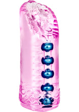 Load image into Gallery viewer, M For Men Sexy Snatch Jelly Pussy Beaded Stroker Pink 5.5 Inch