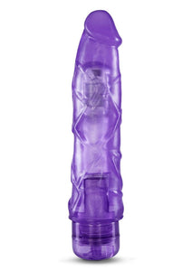 B Yours Vibe 01 Realistic Jelly Vibrator Waterproof Purple 9 Inch