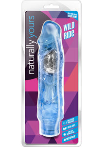 Naturally Yours Wild Ride Jelly Realistic Vibrator Waterproof Blue 9 Inch