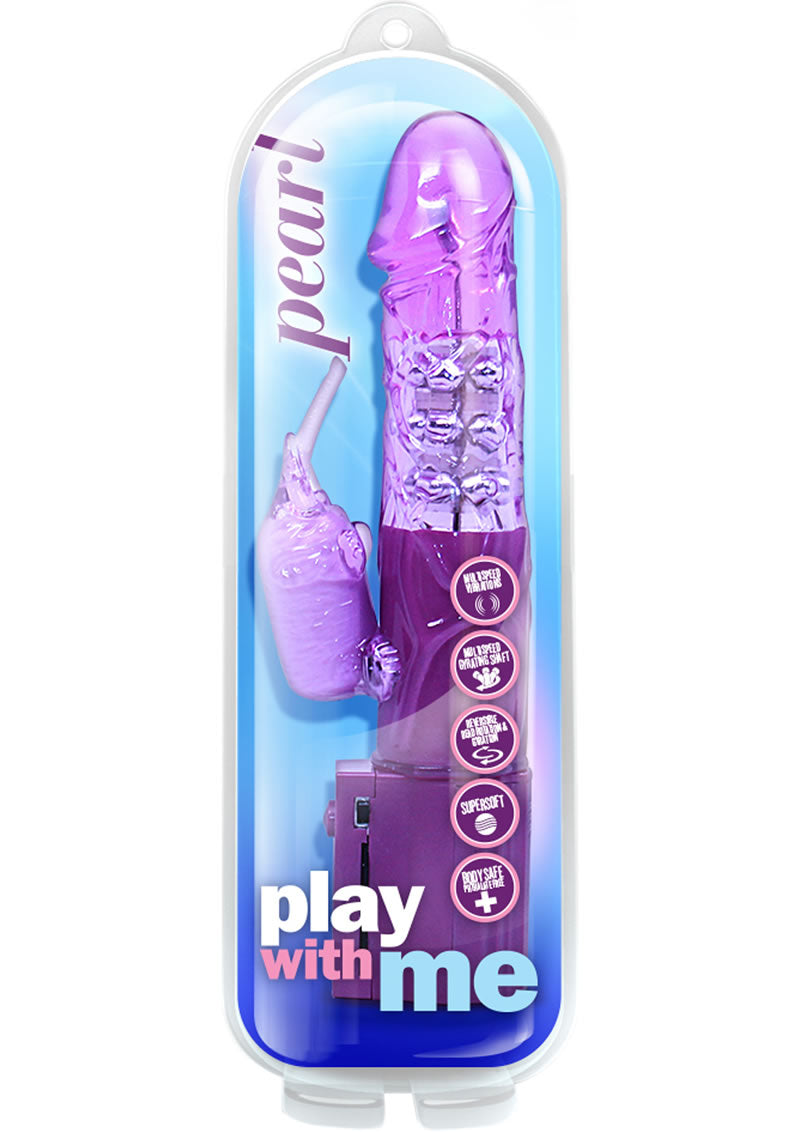 Play With Me Pearl Gyrating Vibe Purple 9.5 Inch