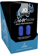 Load image into Gallery viewer, Jo For Him Lmax Now Male Performance 2 Pill Pack 12 Packs Per Counter Display