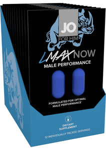 Jo For Him Lmax Now Male Performance 2 Pill Pack 12 Packs Per Counter Display