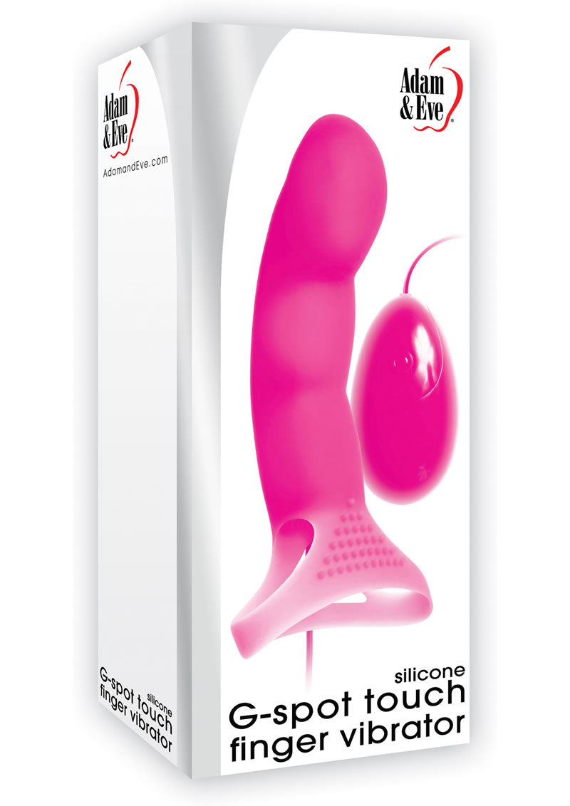 Adam and Eve G Spot Touch Finger Silicone Wired Remote Control Vibrator Pink 5 Inch