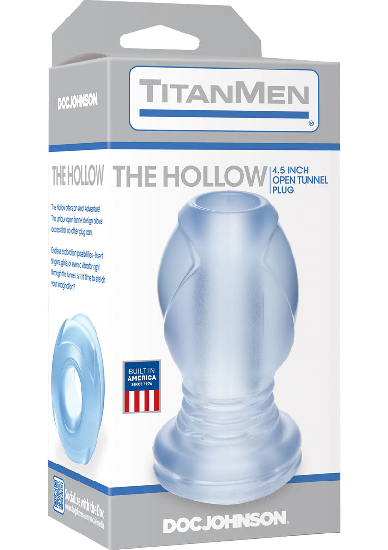 TitanMen The Hollow Open Tunnel Anal Plug Clear 4.5 Inch