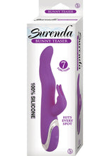 Load image into Gallery viewer, Surenda Bunny Teaser Silicone Vibrator Purple 8.25 Inches
