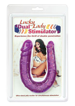 Load image into Gallery viewer, Lucky Lady Dual Stimulator 12 Inch Purple