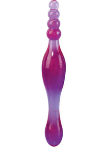 Jelly Fun Flex Anal Teaser Beaded Probe Purple 8 Inch