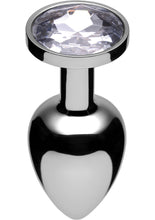 Load image into Gallery viewer, Master Series Jewel Accented Steel Anal Plug Chrome