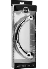 Load image into Gallery viewer, Master Series The Chrome Crescent Dual Ended Dildo 10 Inches