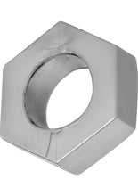 Load image into Gallery viewer, Master Series Silver Hex Cock Ring Ball Stretcher Grey